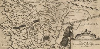 'Ostatci ostataka Hrvatskog Kraljevstva' na karti iz 1593. godine (autor Gerard de Jode).