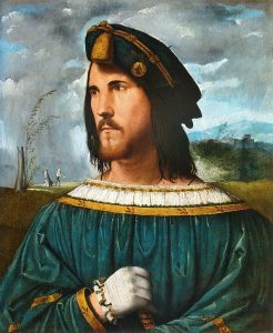 Cesare Borgia (1475.-1507.), sin pape Aleksandra VI., koji je vlastitim trudom i vojskom gotovo uspio u naumu da za sebe na Apeninskom poluotoku osnuje novu i snažnu državu (Altobello Melone, c. 1520, ©Wikimedia).